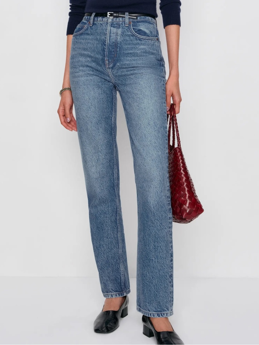 Reformation Cynthia High Rise Straight Jeans